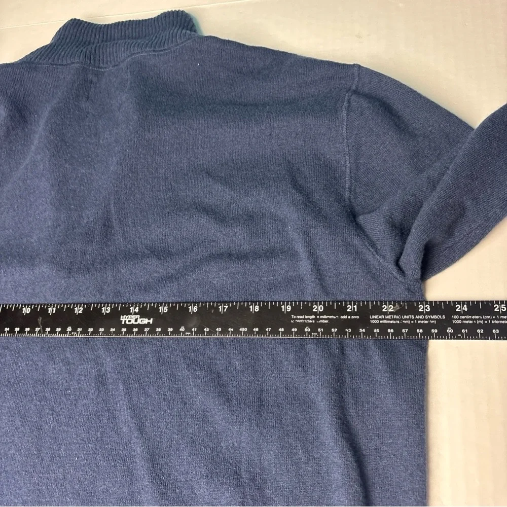 The North Face Men’s Large Knit Pullover Navy Blue Collared Lightweight Preppy
